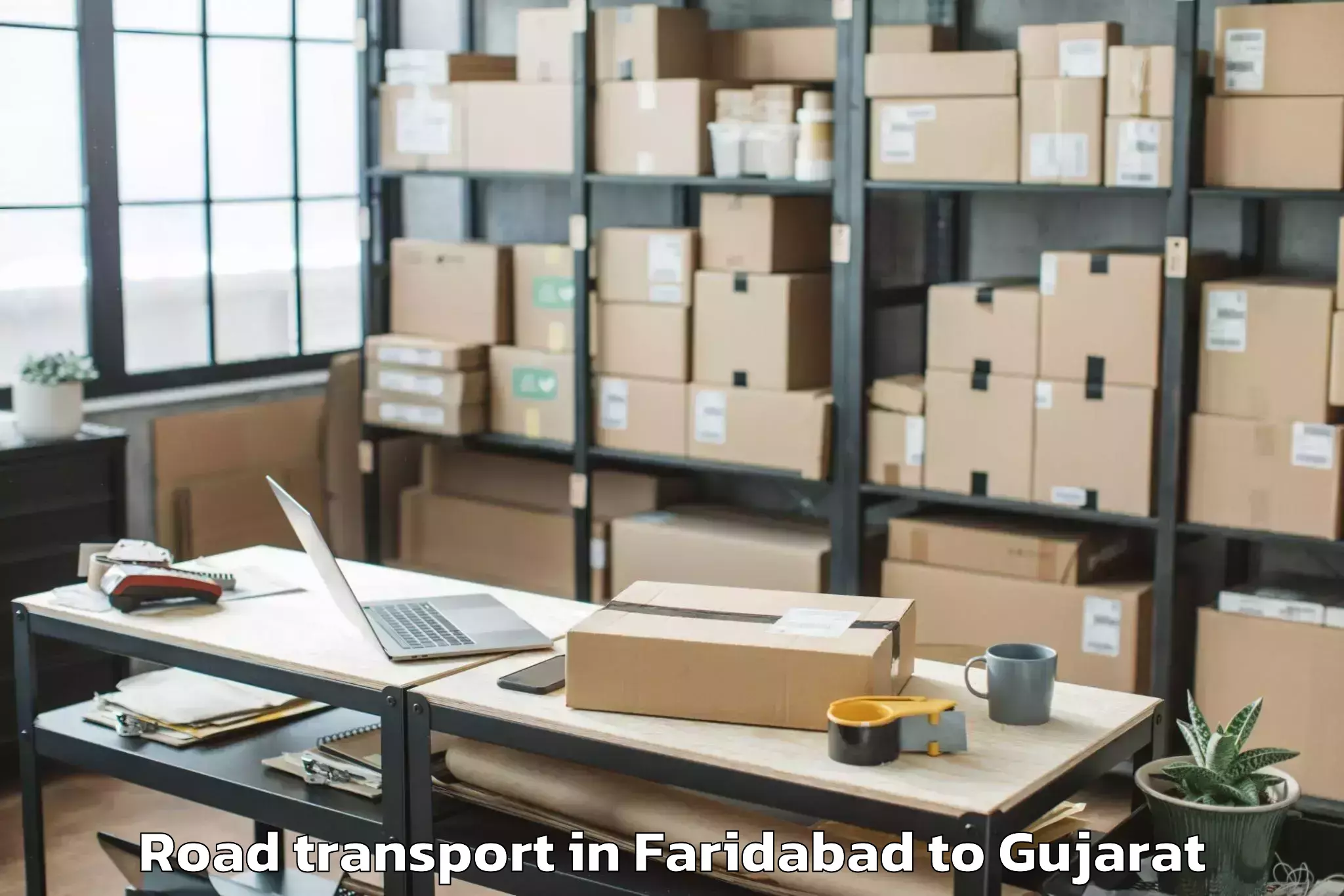 Book Faridabad to Mangrol Road Transport